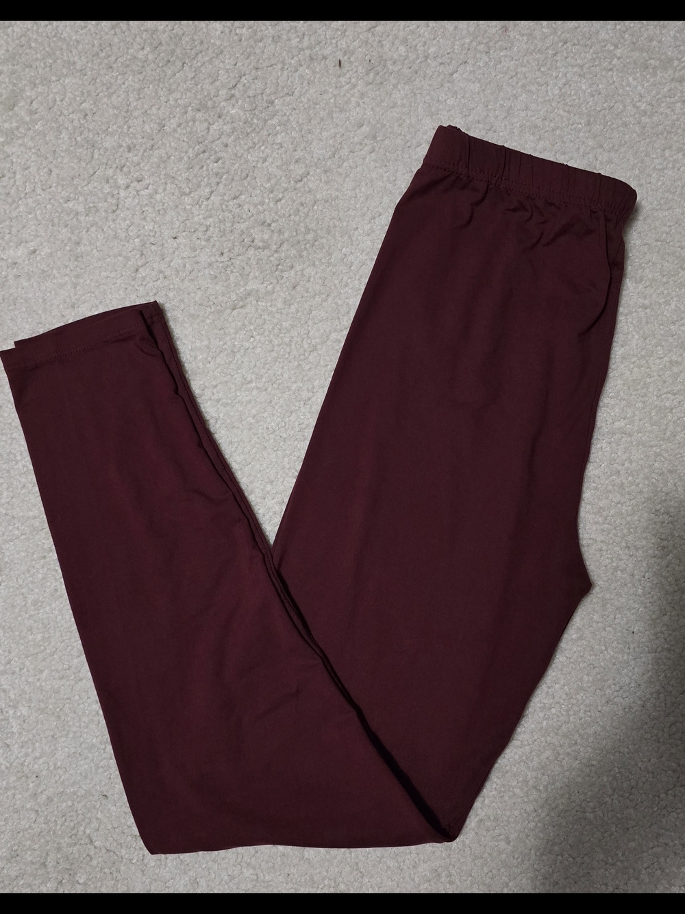 Women's Leggings Maroon Size Small